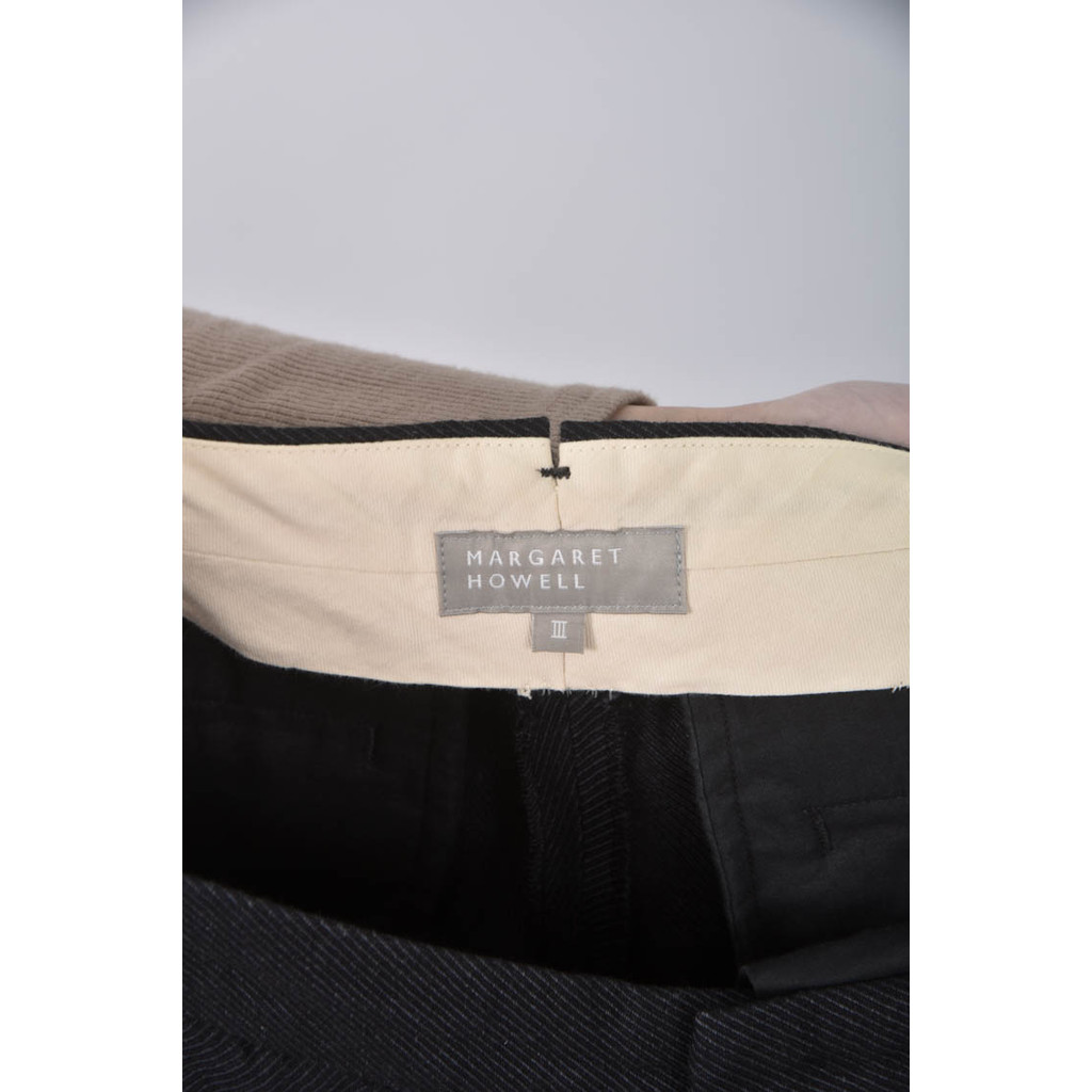 (XL) margaret howell羊毛亞麻黑色長褲二手衣, , large