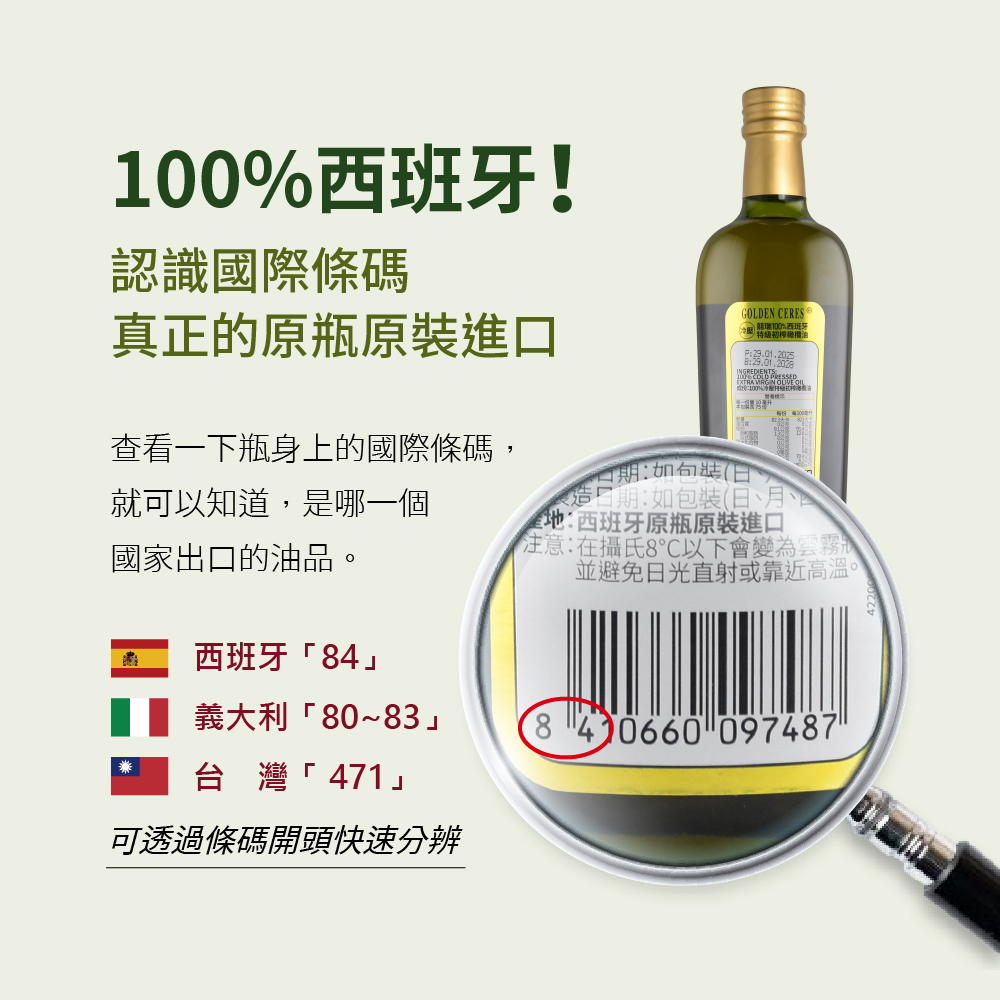 【囍瑞 BIOES】特級冷壓初榨 100% 純橄欖油(750ml)*3瓶, , large