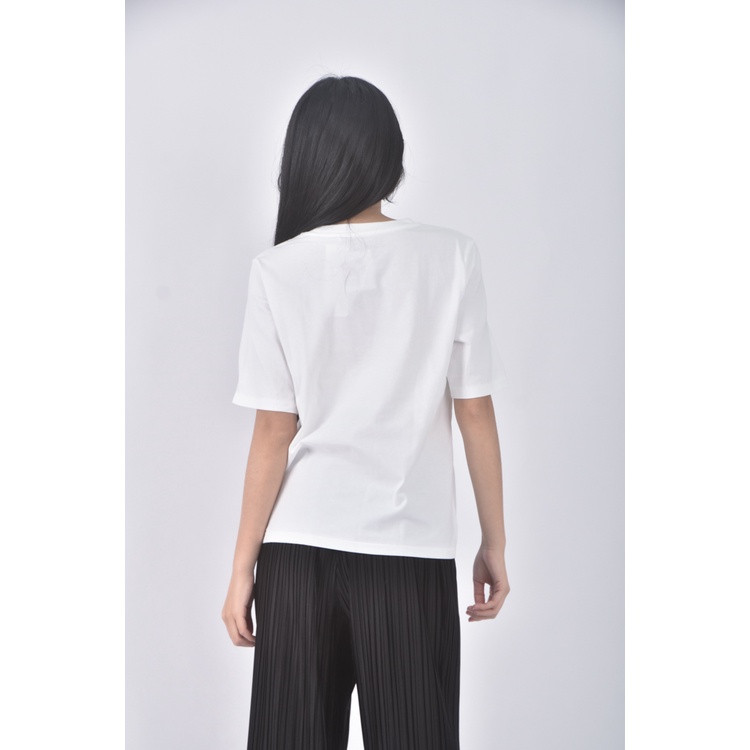(S) uniqlo質感棉質純棉庫洛米白色短袖上衣二手衣, , large