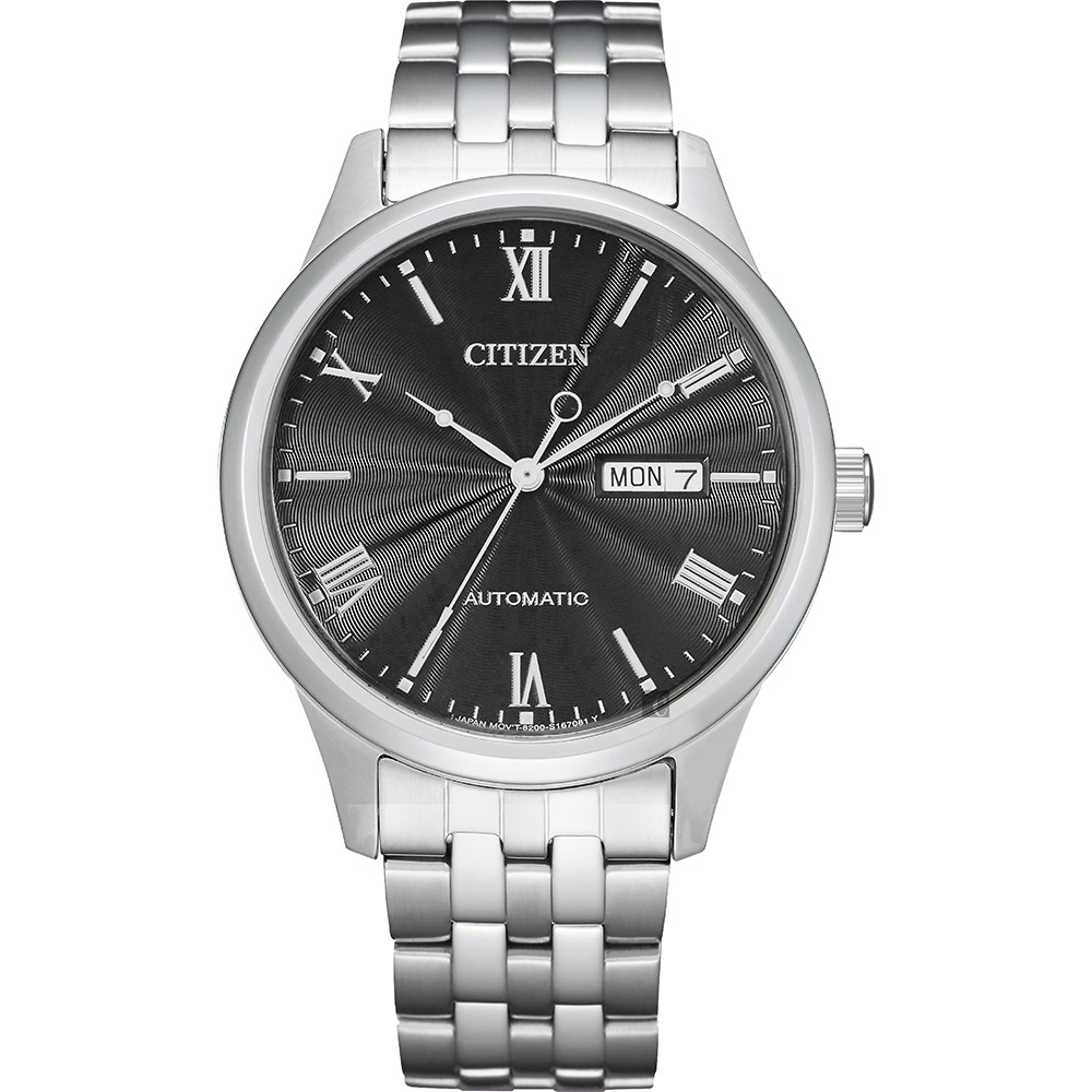 CITIZEN 星辰 日曆機械手錶 NH7501-85H, , large