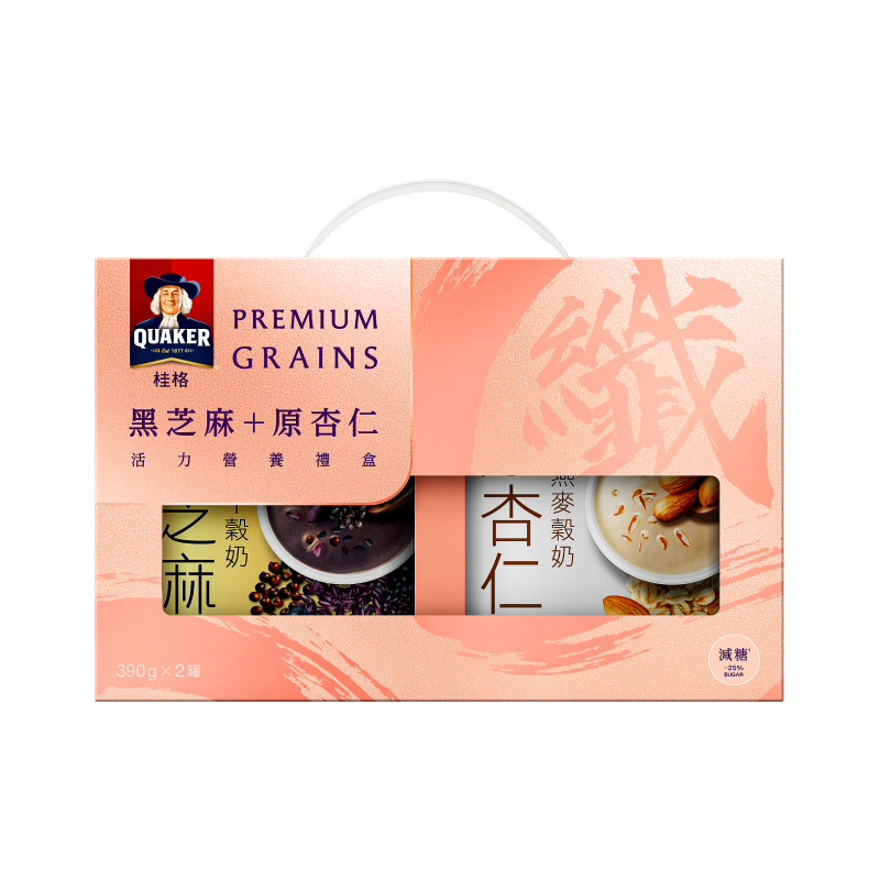 桂格黑白穀奶 活力營養禮盒 -原味, , large