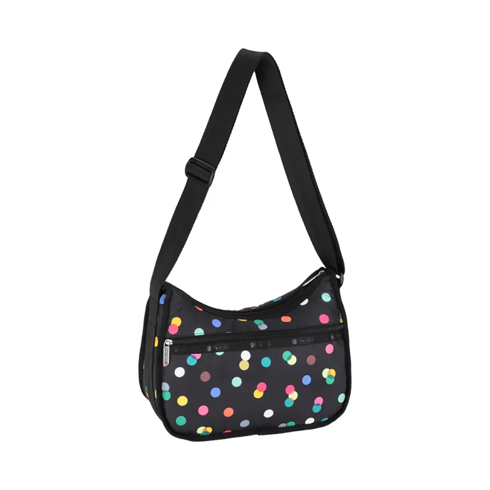 |快速出貨|Lesportsac Classic Hobo 經典斜背包/ 圓點漂浮氣球 黑色, , large