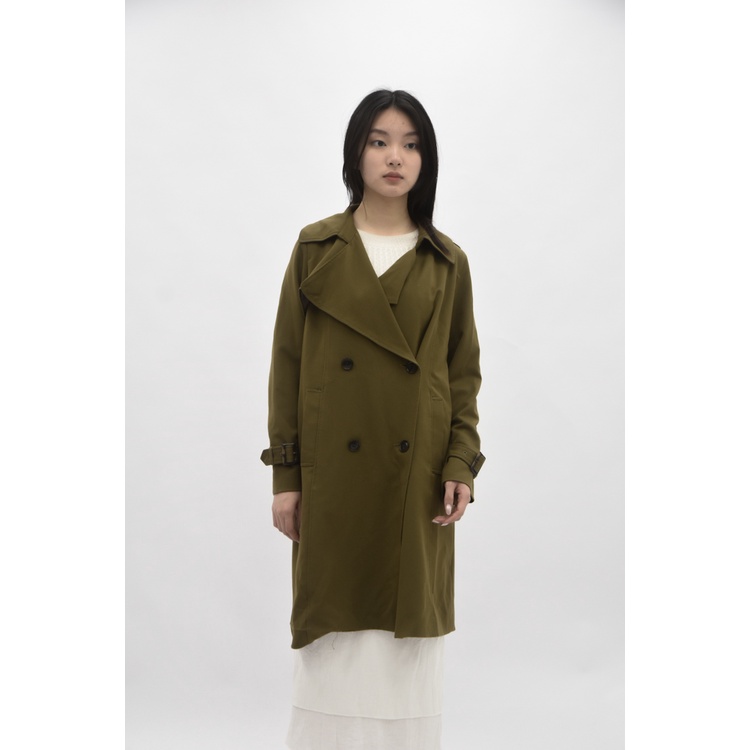 (S) lowrys farm質感風衣綠色外套二手衣, , large