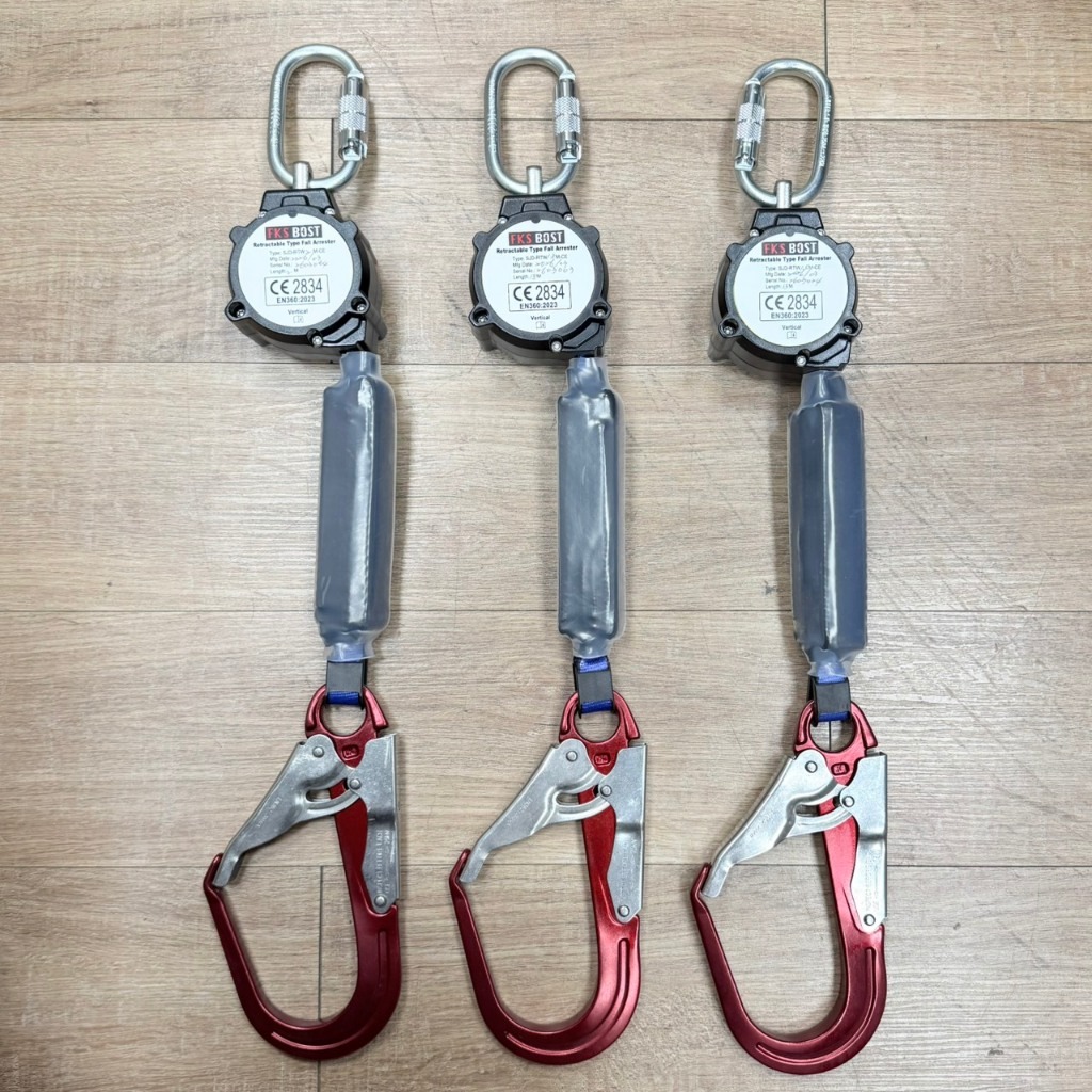 WIN五金 台灣製造FKS BOST  SLD-RTW-1.5M單顆(單顆) 織帶高空作業防墜器 通過認證CE EN 織帶防墜器 安全帶 捲吊防墜器 防墬器, , large