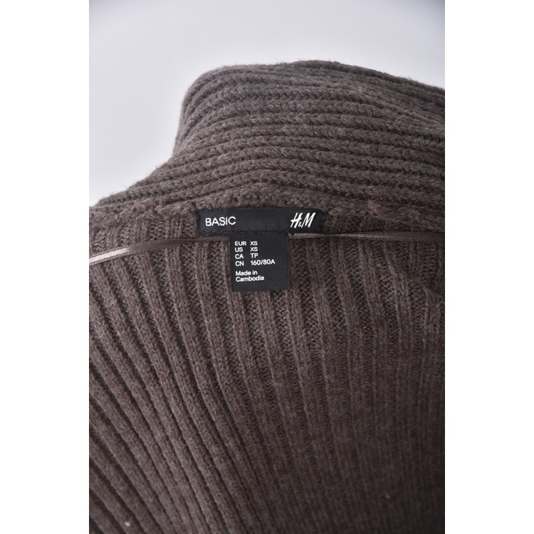 (S) h m質感針織棕色罩衫二手衣, , large