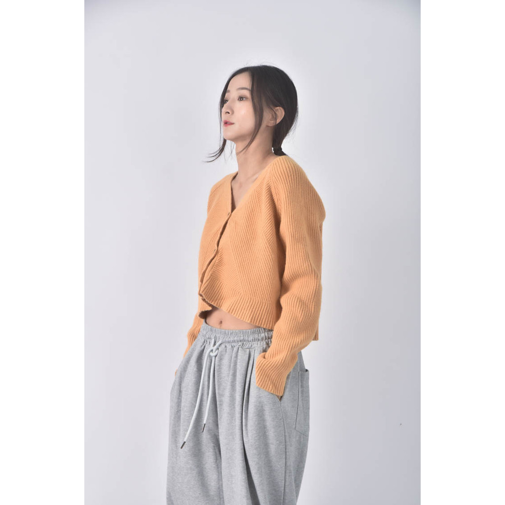 (XL) meier q修身短版排扣黃色外套二手衣, , large