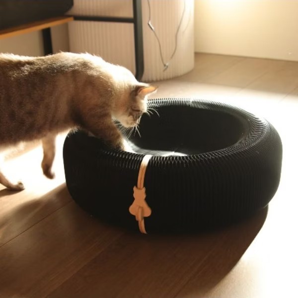 Persimmon | Honeycomb Paper Storage Cat Bed, , large