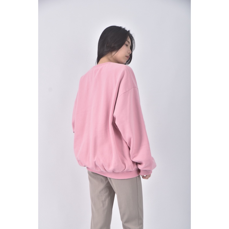 (F) 質感粉色長袖上衣二手衣, , large