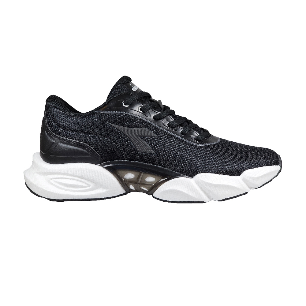 DIADORA迪亞多那 輕量慢跑鞋 男運動鞋 男鞋 寬楦 高腳背 透氣 吸衝 Q彈 緩震 穩定 服貼 足弓支撐 黑 灰, , large