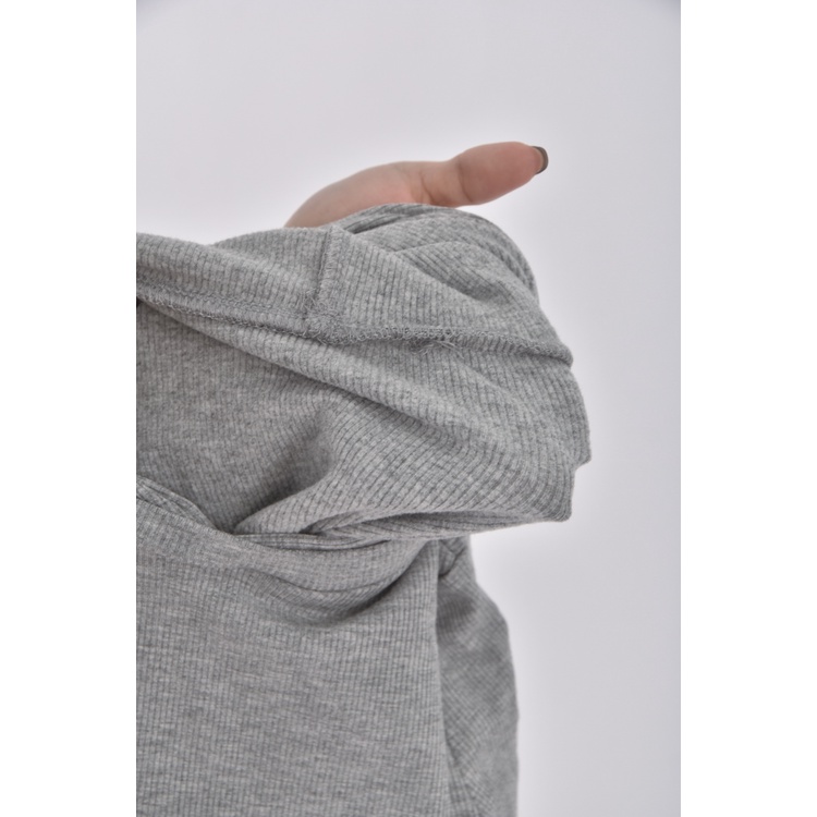 (S) 【智恩私服】x y質感棉質連帽灰色長袖上衣二手衣, , large