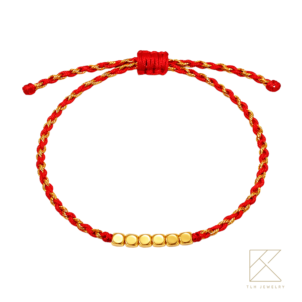 【TLH】母親節限定 黃金墜手鍊 純金999 甜入心糖 約重0.03錢&plusmn;0.01 贈母親節禮盒包裝, , large