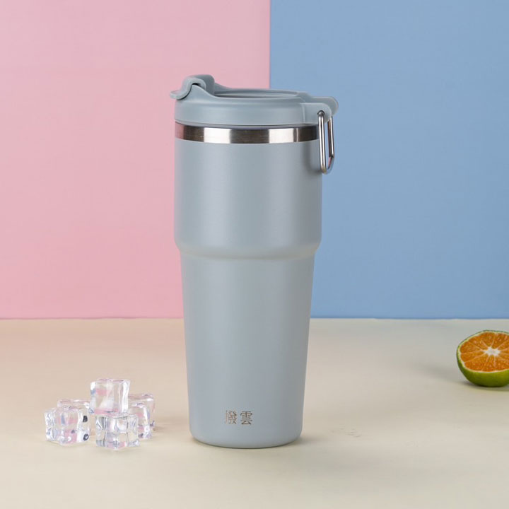 Lemeya Portable Ceramic Ice Cup 750ml (Cloud Clearing Gray)