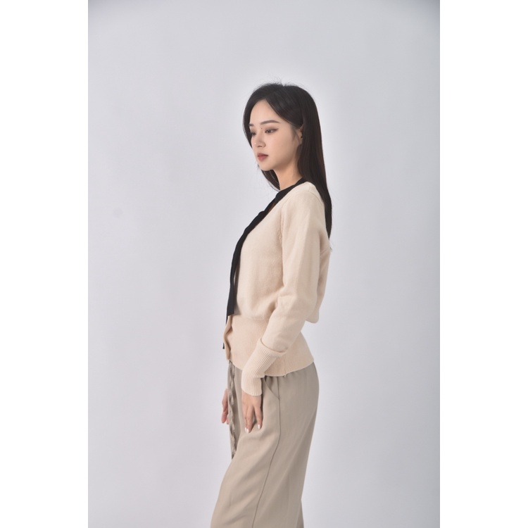 (S) hijini韓牌質感綁帶杏色外套二手衣, , large