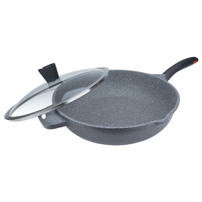 PERFECT 理想牌 極緻鑄造不沾平底鍋平煎鍋IH無蓋附蓋 28cm附蓋-Leidea樂德兒, , large