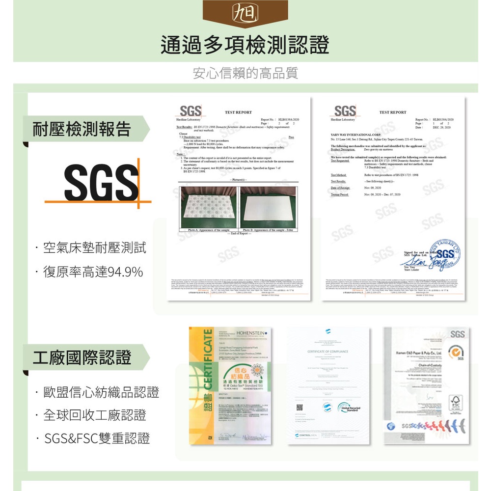 【日本旭川】AIRFit氧活力里昂立體透氣2.2cm空氣床墊 伊正推薦 舒適支撐 可水洗 6D透氣循環 高回彈, , large