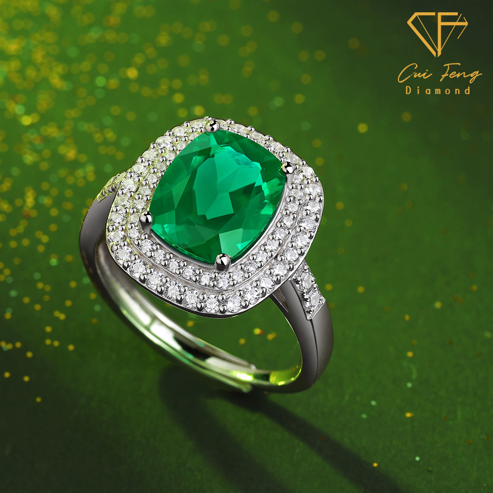 【CF鑽飾】女戒 培育祖母綠《綠夢》2.5克拉 哥倫比亞祖母綠 鑽戒 戒指, , large
