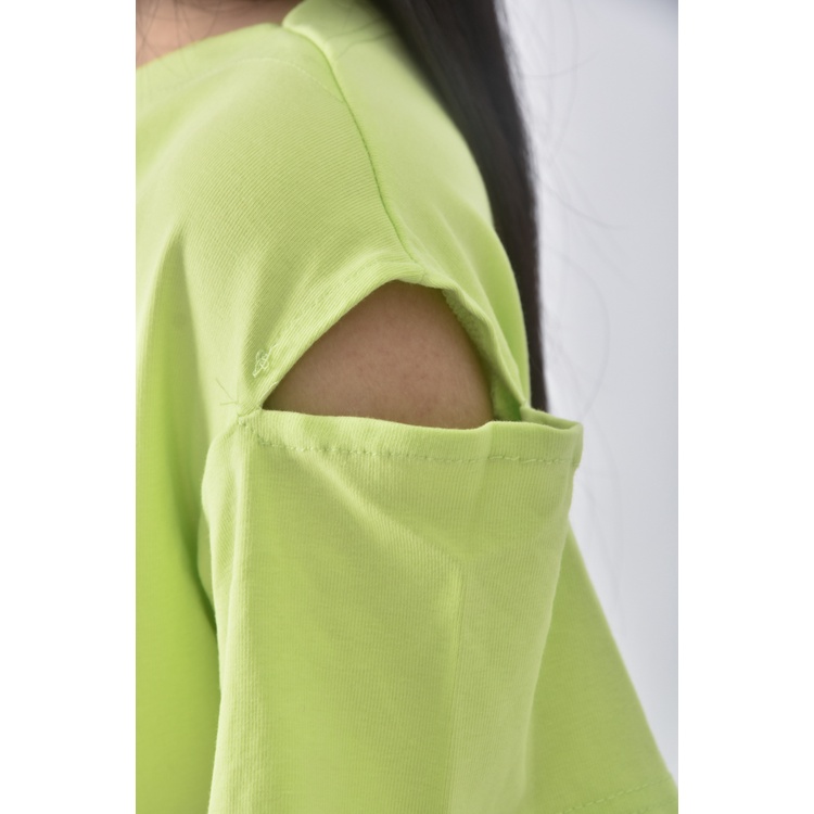(XL) eqiange字母綠色短袖上衣二手衣, , large