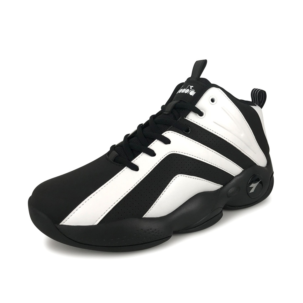 DIADORA迪亞多那 寬楦耐用籃球男鞋 男運動鞋 籃球鞋 寬楦 寬腳板 反光 輕量 吸震 回彈 減壓 防滑 黑 白黑, , large