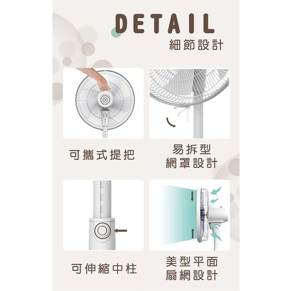 HERAN 禾聯 14吋 腳踏機械式立扇 HAF-14AH53A, , large