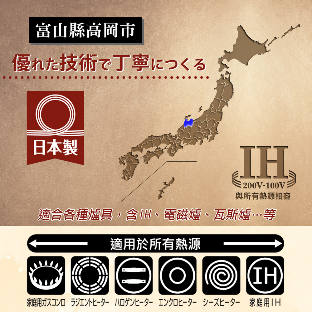 【hokua】Japan-made Non-stick egg pan 13x18cm 3-pc Set (egg pan+glass lid+spatula), , large