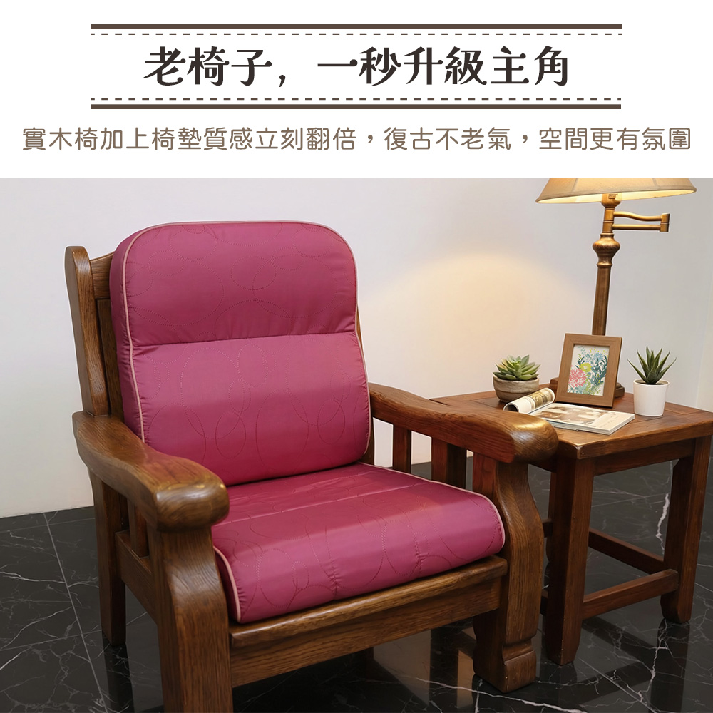 Minuet jacquard L-shaped sofa solid wood chair cushion, , large