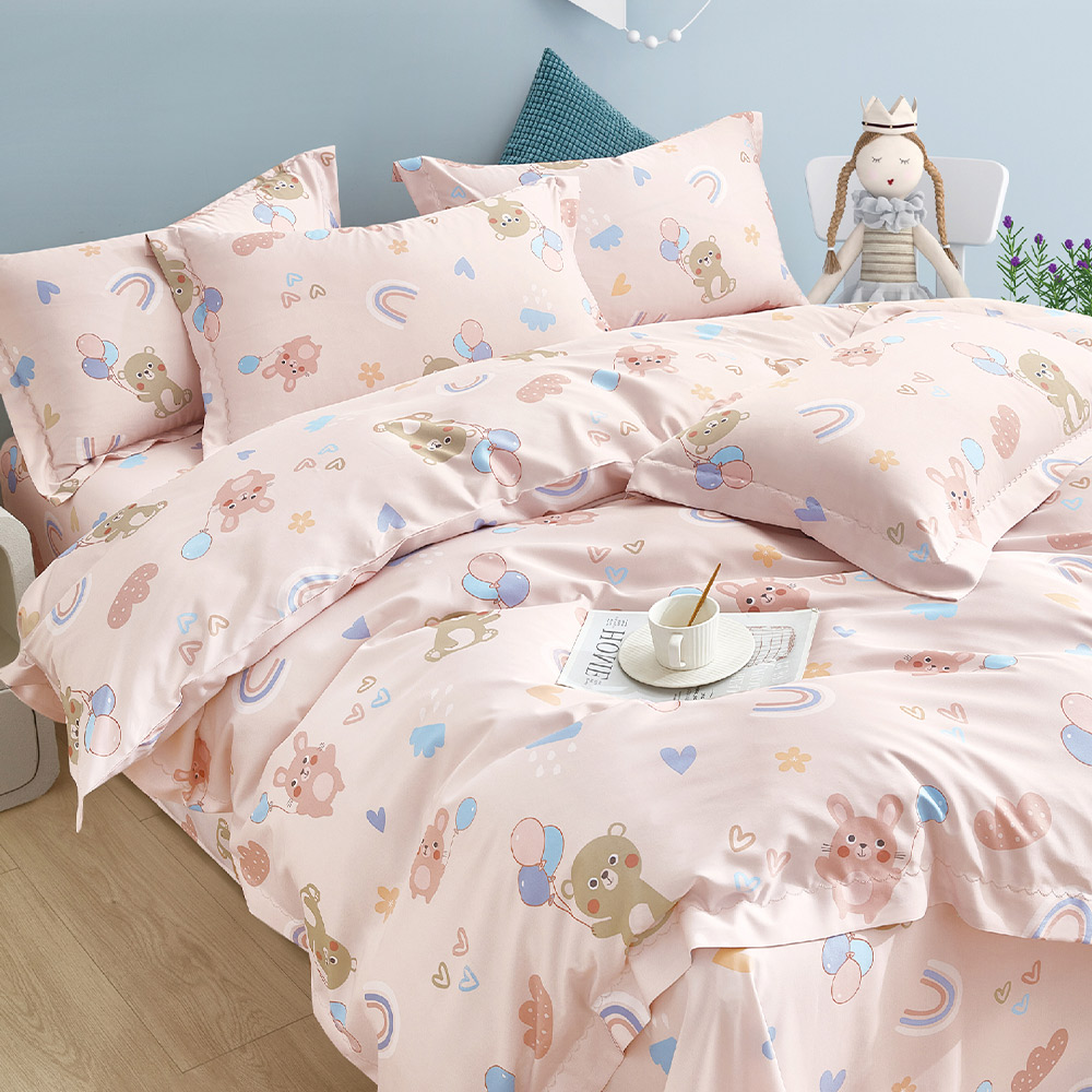 【FOCA】Waltz of Love | Patented Moisture-Wicking Lyocell Six-Piece Quilted Duvet Cover Set - Double, , large