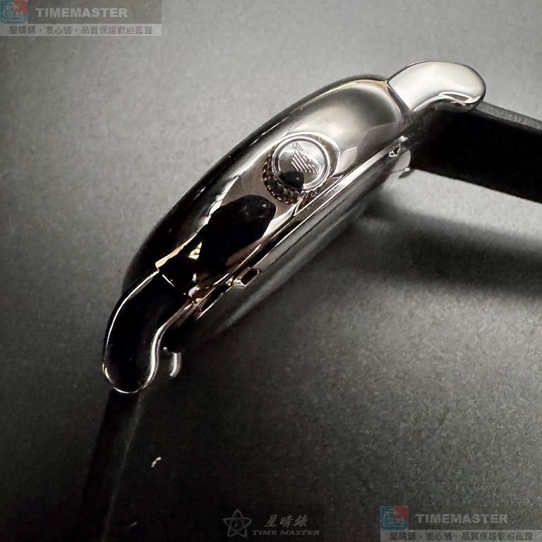 [星晴錶業]ARMANI手錶,44mm,AR00079雙面機械鏤空錶面銀錶殼深黑色真皮皮革錶帶款, , large