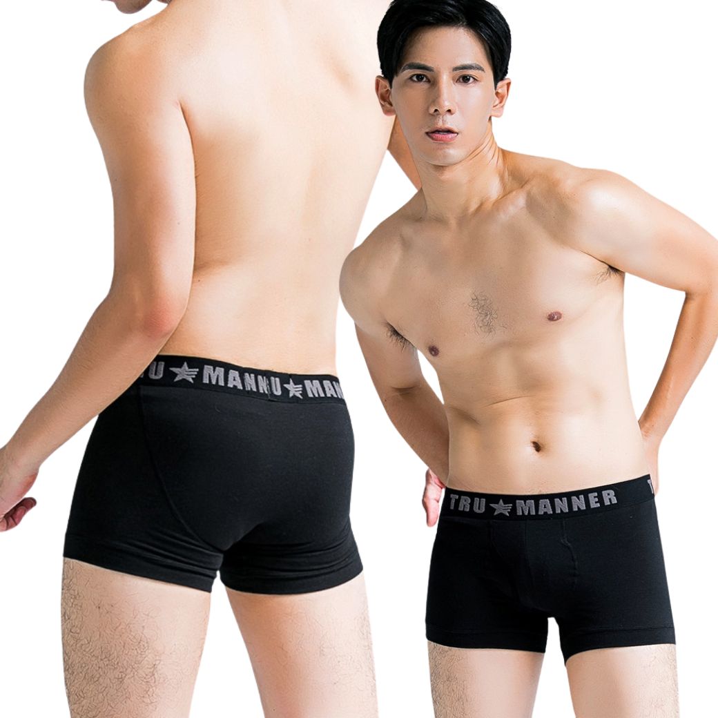 【NEONER】天絲棉彈力親膚中腰男內褲-黑色, , large