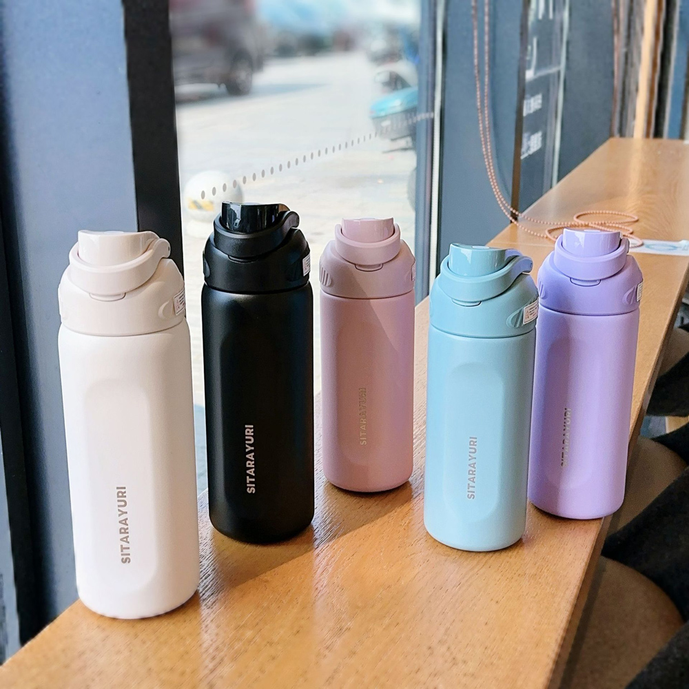 【H&R安室家】SITARAYURI 雙飲手提304不鏽鋼保溫瓶800ml(H63), , large