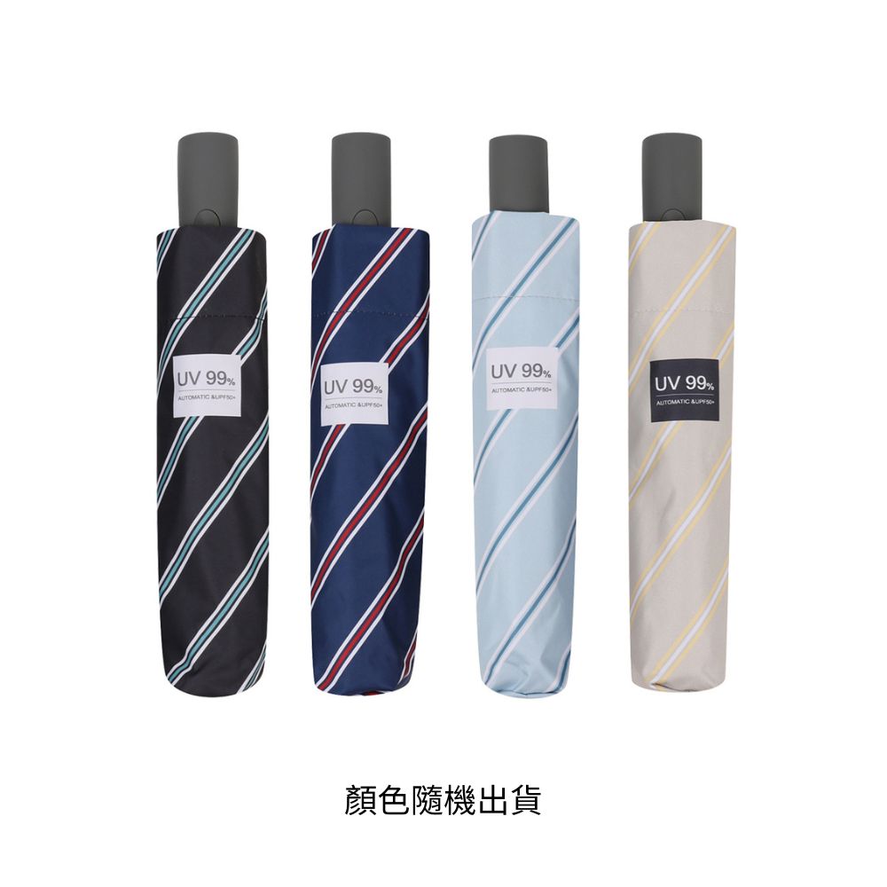 斜紋和弦全遮光自動開收傘(顏色隨機出貨)