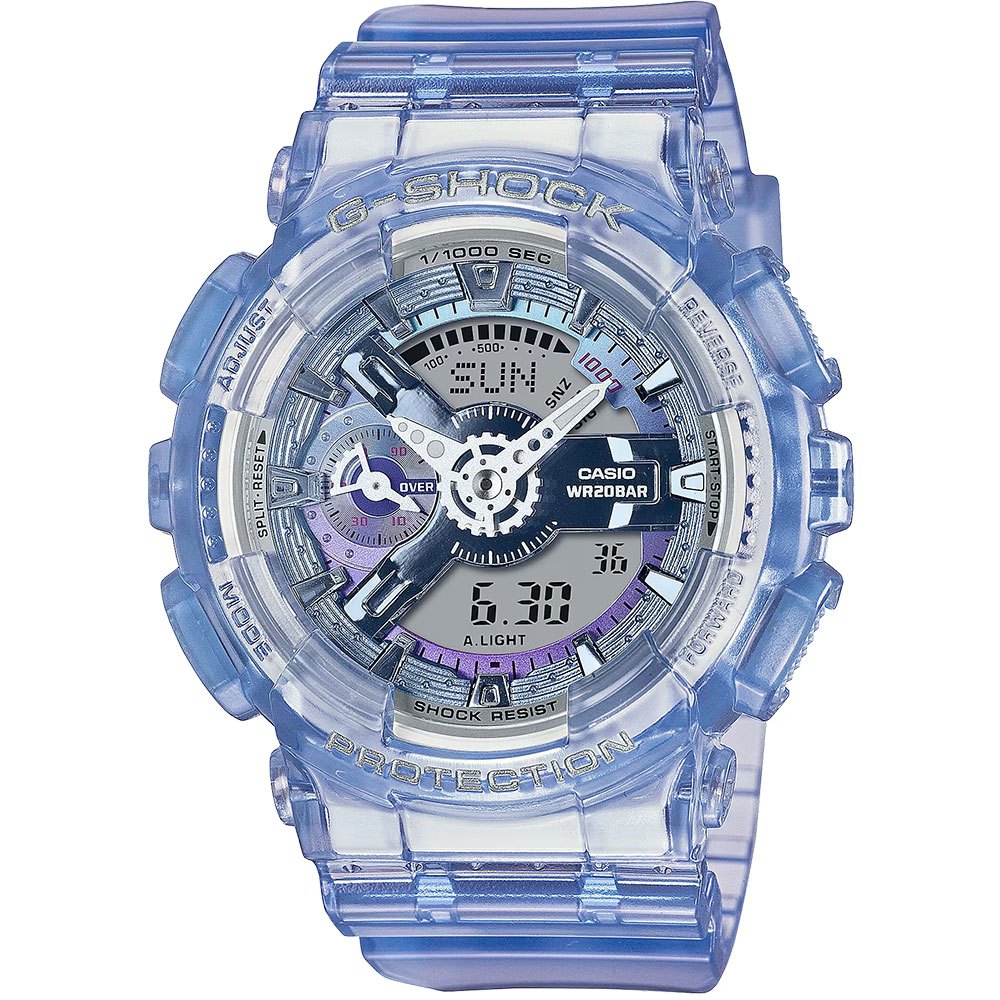 CASIO 卡西歐 G-SHOCK 未來系列 半透明女錶手錶 GMA-S110VW-6A, , large