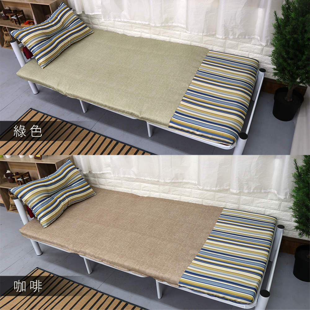 Mediterranean style simple and comfortable single mattress, 綠色, large