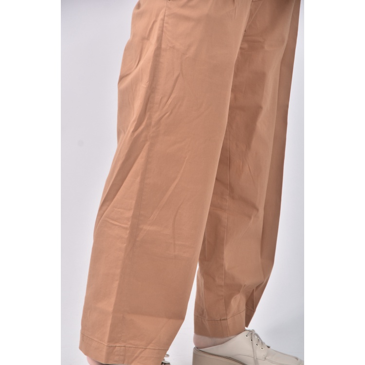 (XL) uniqlo高腰質感棉質橘色長褲二手衣, , large