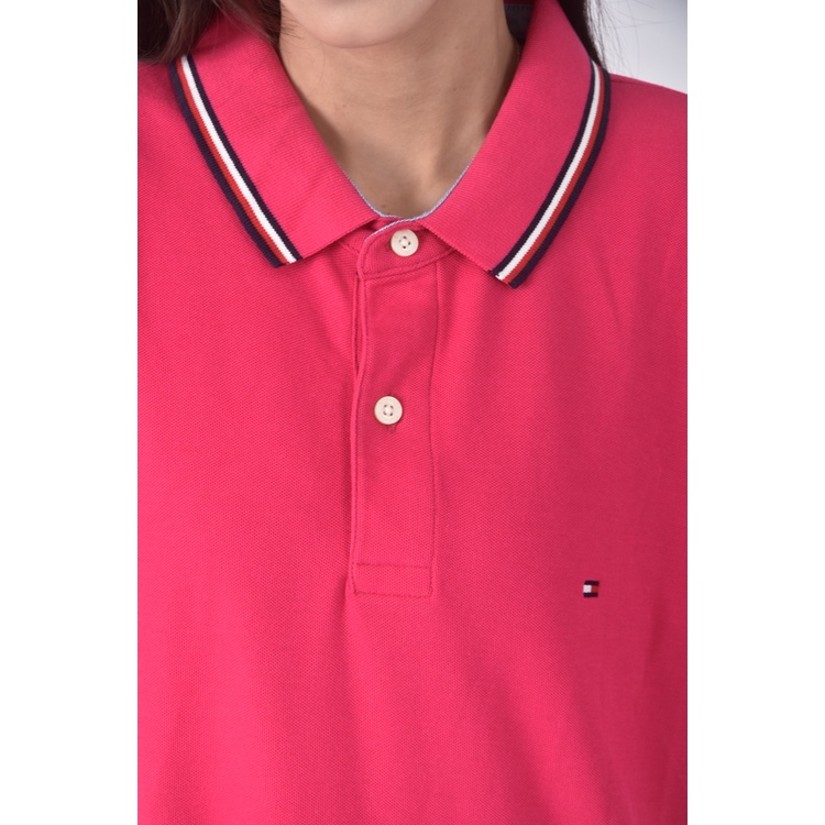 (XL) tommy hilfiger質感棉質粉色短袖上衣二手衣, , large