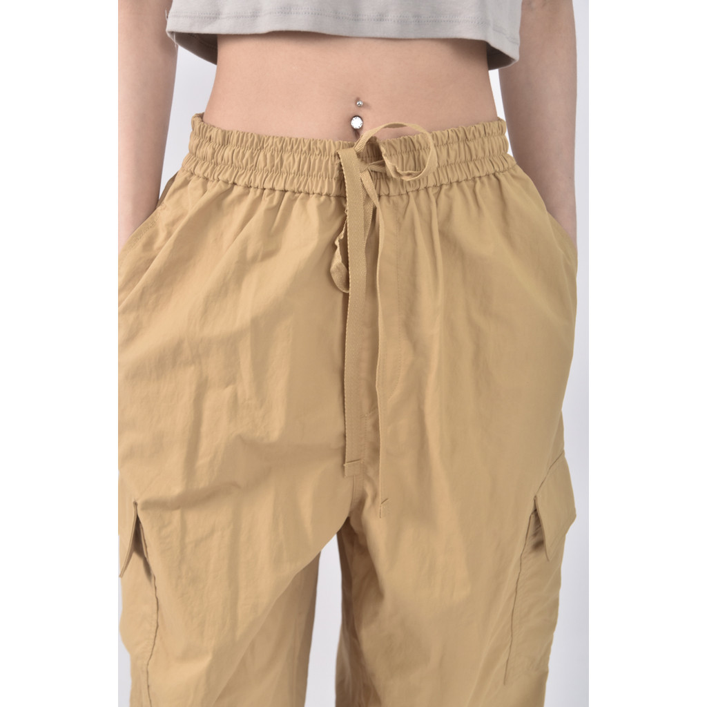 (S) uniqlo高腰質感工裝黃色長褲二手衣, , large