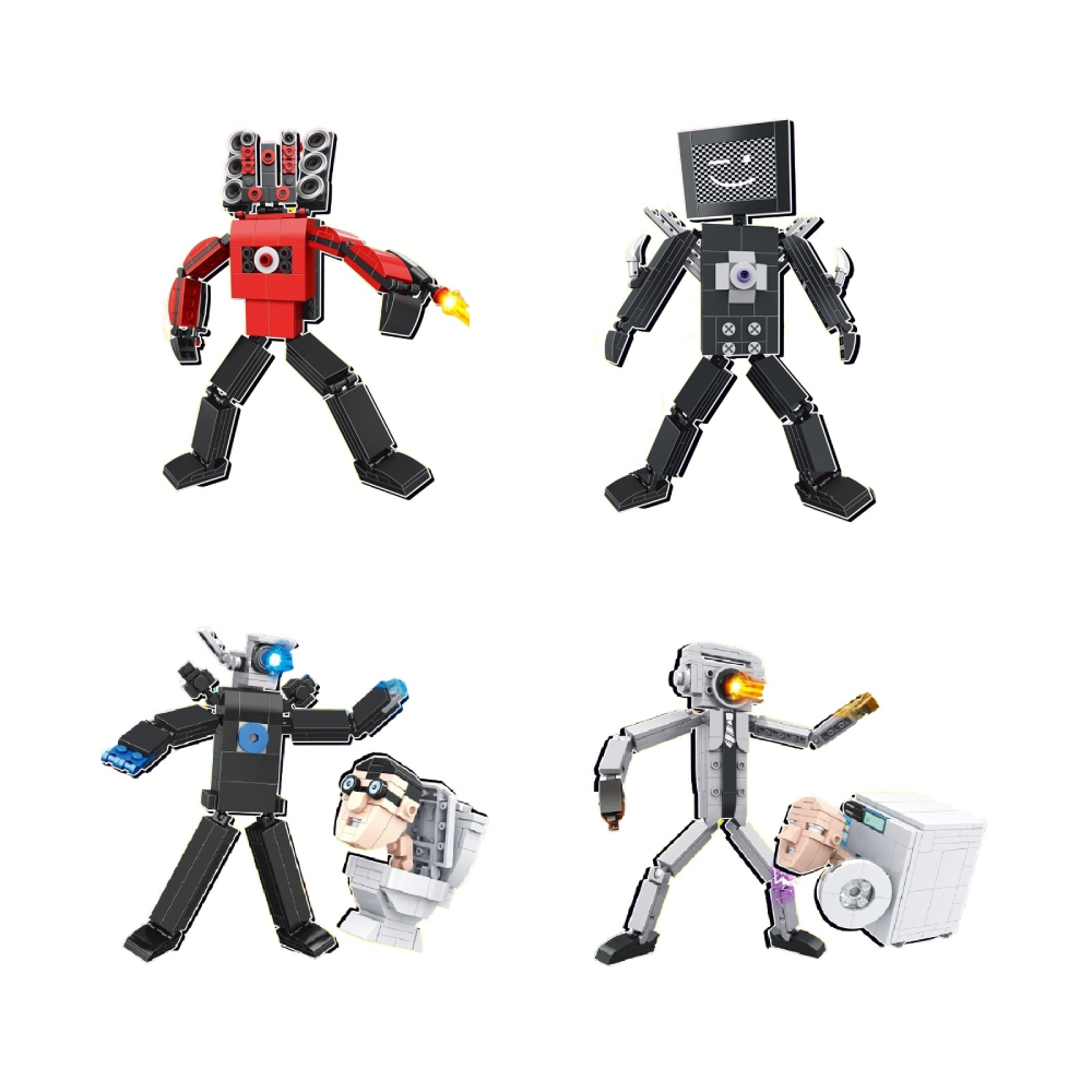 [積木共和國] 【OBM】99247 馬桶人VS監控人 一套四款販售(益智拼裝積木), , large