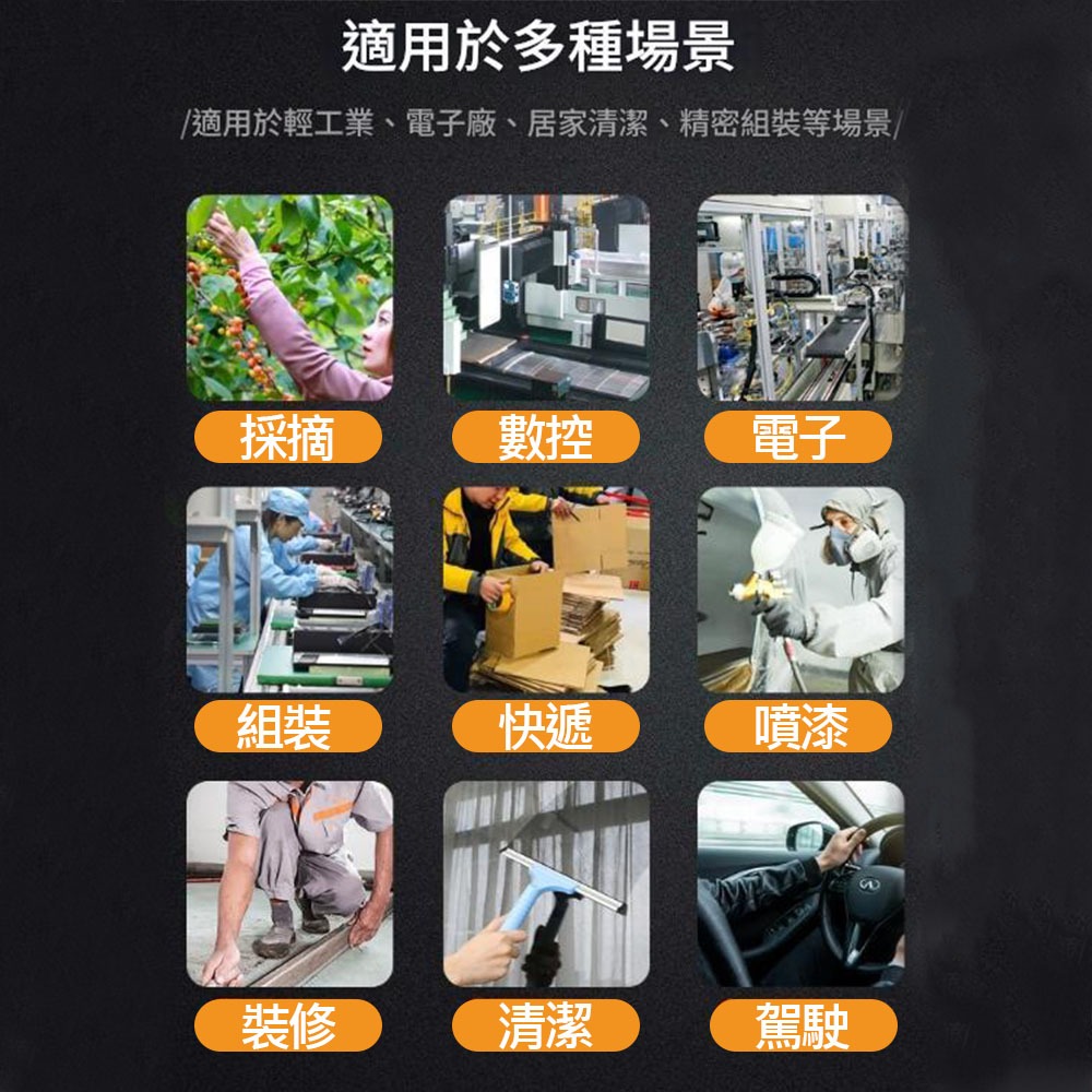 Work gloves, black/double, , large