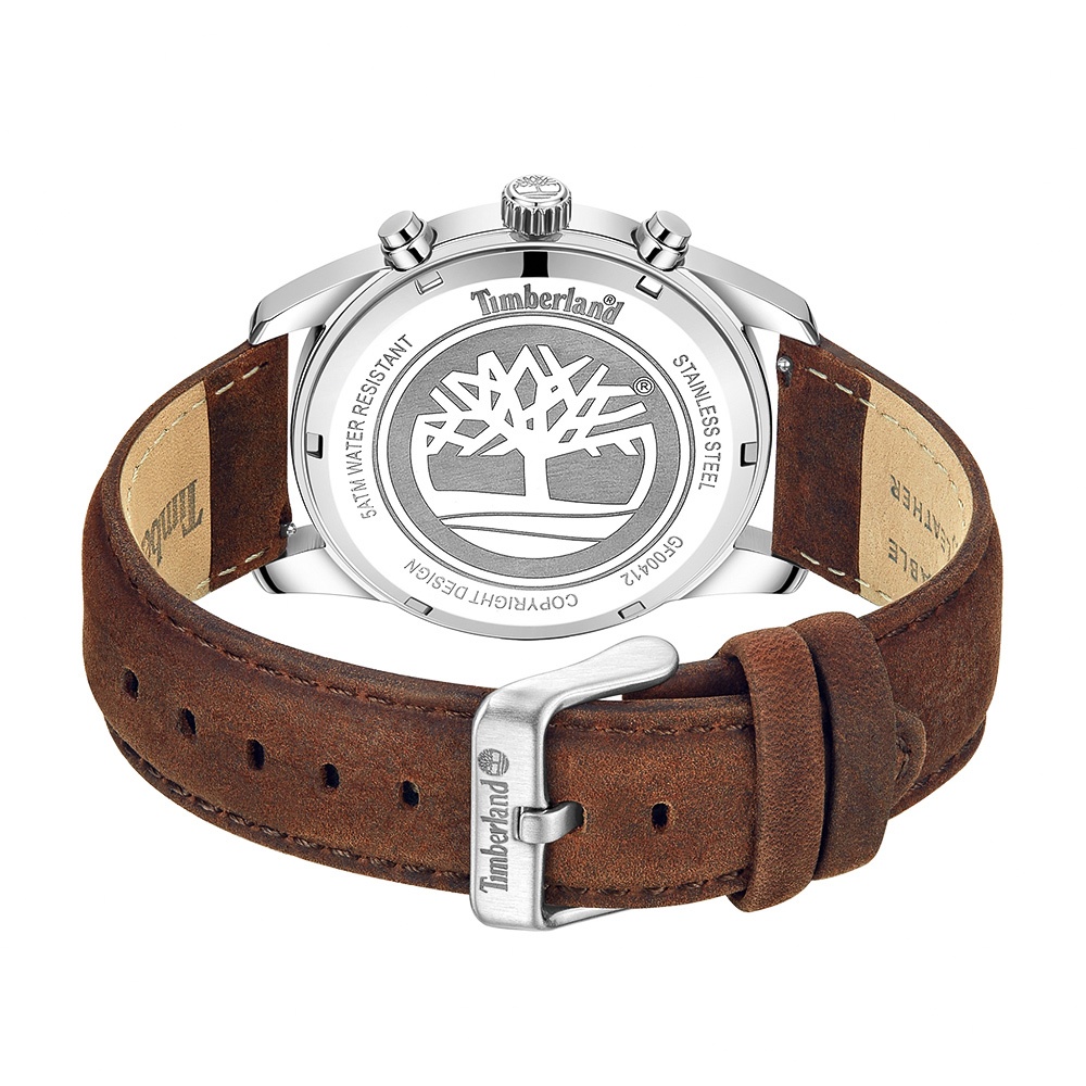Timberland 天柏嵐 NORTHBRIDGE系列 三眼計時日曆手錶-綠/45mm TDWGF0041206, , large