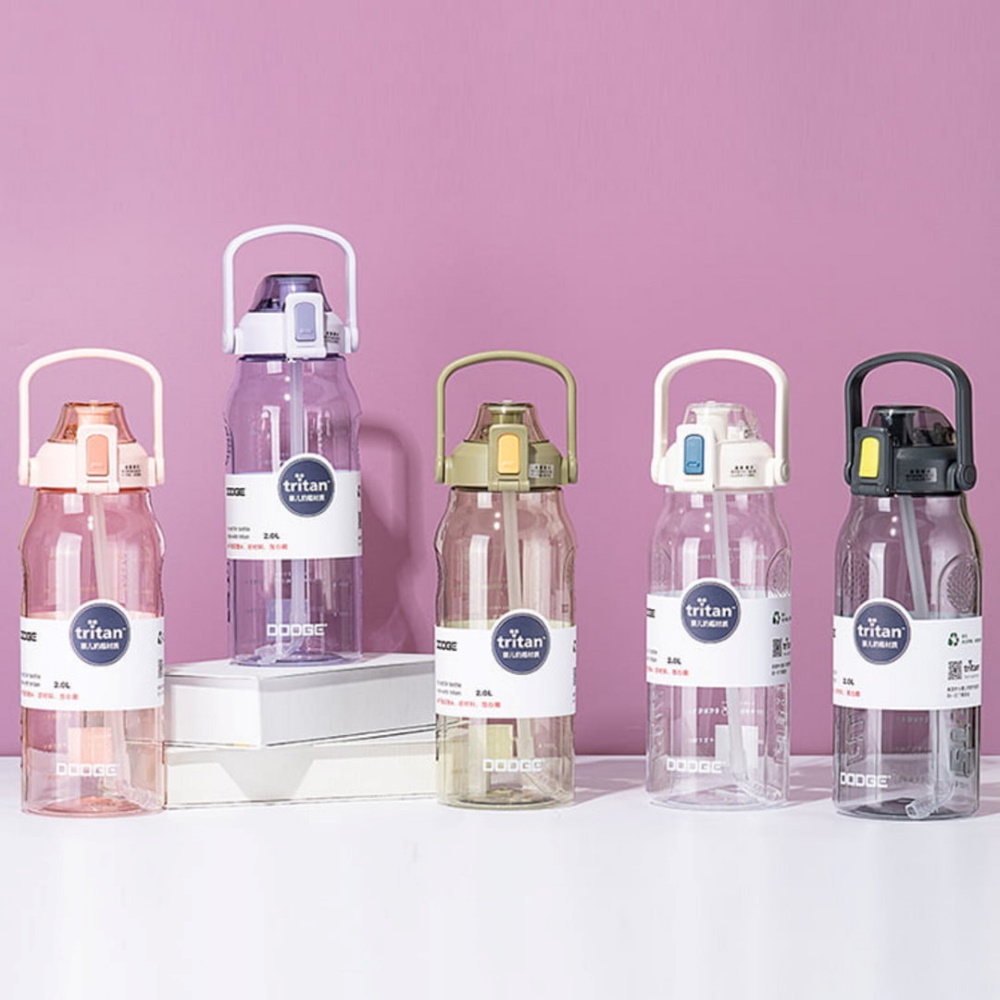 【H&R安室家】Dodge 道奇Tritan大容量彈蓋水壺 運動水壺2000ml(H31), , large