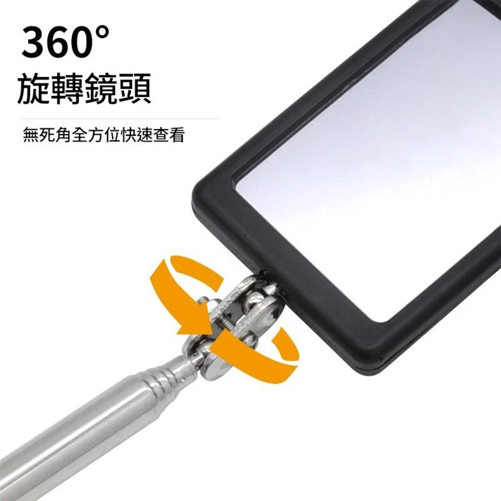 Telescopic Illuminated Inspection Mirror (with LED Light), , large