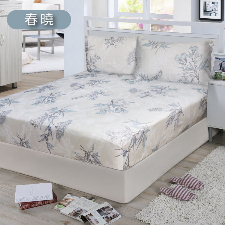 【多利寶寢具】Victoria_100%純天絲頂級60S雙人加大三件式床包組-春曉, , large