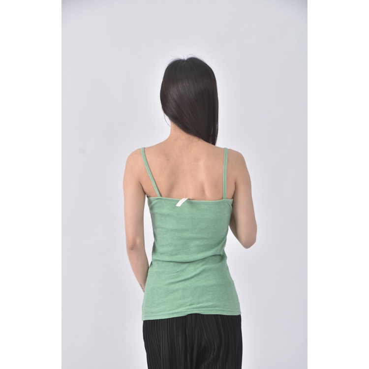 (S) broad way質感無袖綠色上衣二手衣, , large