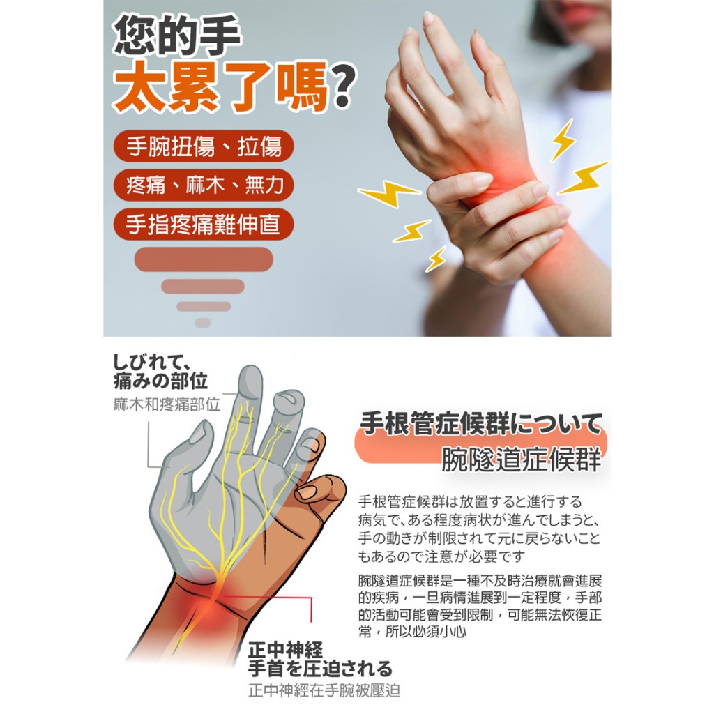 【生命磁】生命磁 石墨烯 4000高斯磁石遠紅外線 強循溫感護腕 腕隧道 板機指 手腕痛 媽媽手 滑鼠手 電繪 護具, , large