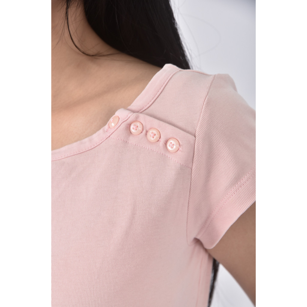 (S) g2000圓領粉色短袖上衣二手衣, , large