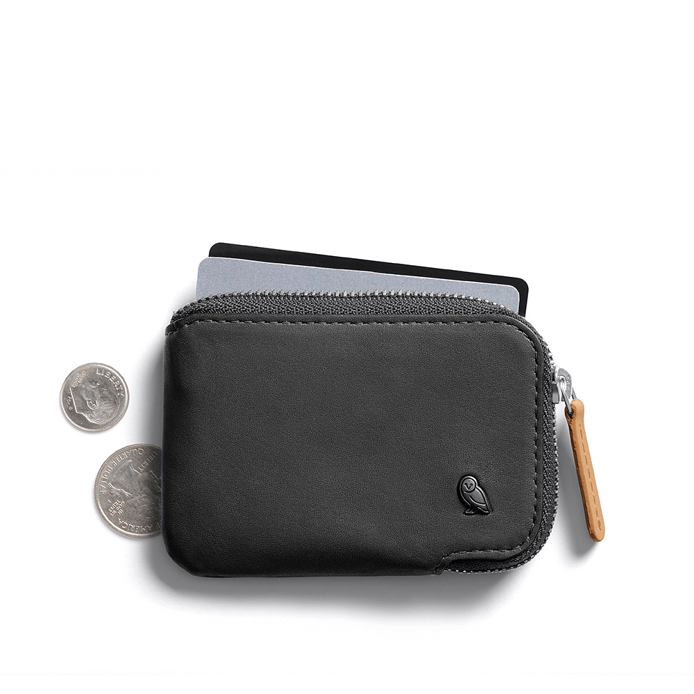 |快速出貨|Bellroy 小錢包 卡片收納包 拉鍊包 零錢包 優質環保皮革-外灰/內鈷藍, , large