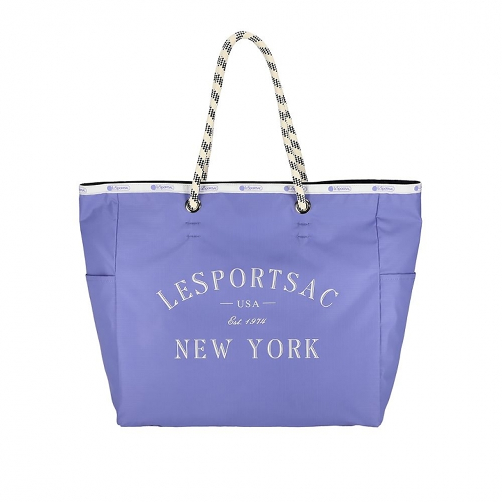 |快速出貨|Lesportsac Large 2 Way Tote 大型雙面托特包/ 藍紫色簡約風, , large
