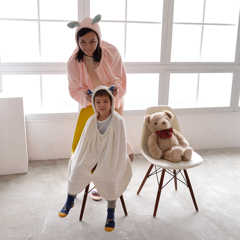 【CB JAPAN】動物造型超細纖維披巾(有帽), , large