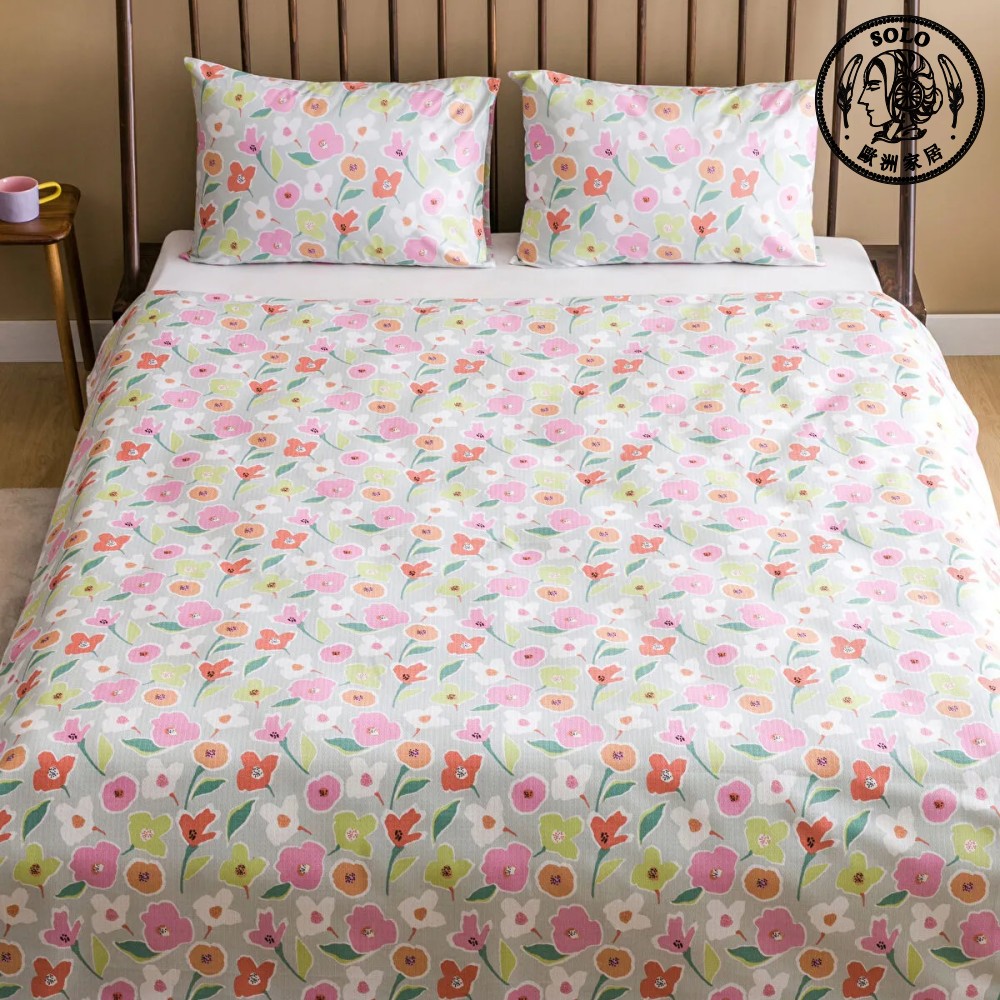 【SOLO歐洲家居】LCW Home 土耳其製 春日花語雙人床罩枕套組 200x220cm, , large