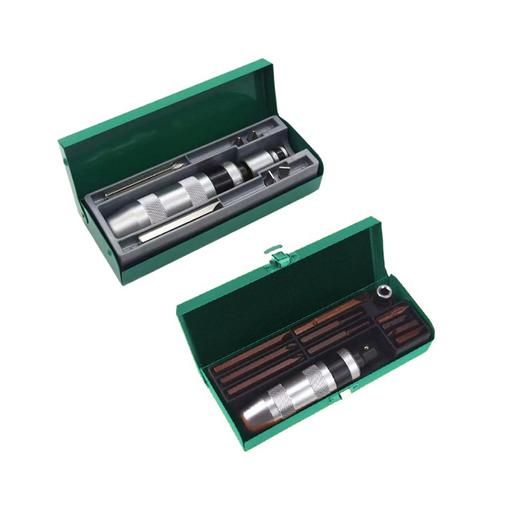 台灣出貨！打擊起子組 7/12件組 鐵盒裝 CR-V/S2 十字/一字 沖擊/衝擊/敲擊/滑牙救星/反牙螺絲攻, , large