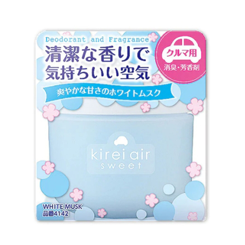 〔本野有限公司〕日本kirei air車用果凍造型芳香膏95ml (白麝香)-2入, , large